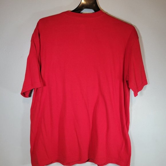 Adidas MensT-Shirt Red White Short Sleeve Size XL Pit to Pit: 25" Length: 31" - Picture 2 of 3
